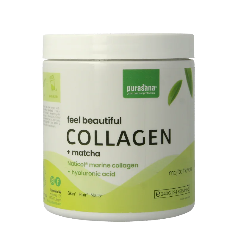 Purasana Collageen matcha feel beautiful 240 Gram