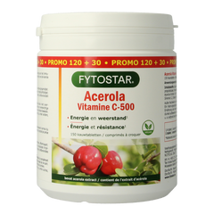Fytostar Acerola vitamine C 500 kauwtablet 150.00 Kauwtabletten