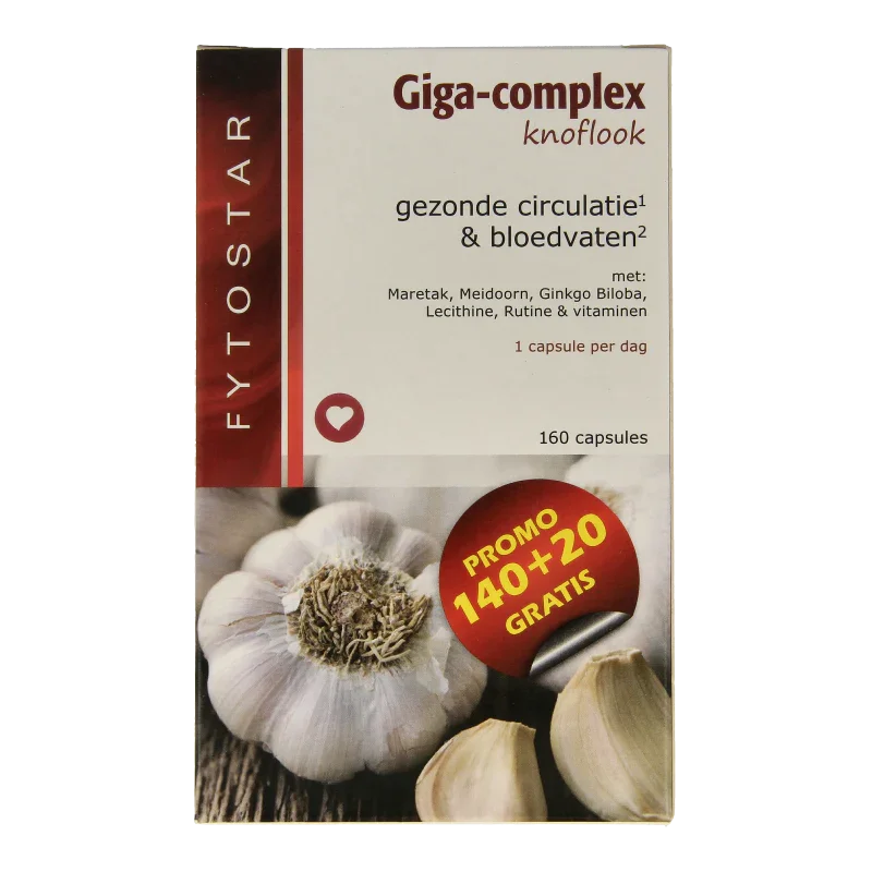 Fytostar Giga complex knoflook 160.00 Capsules