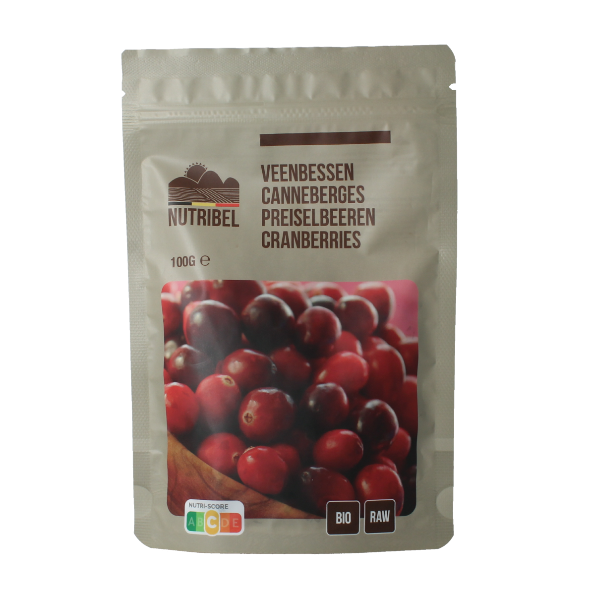 Nutribel Veenbessen raw bio 100.00 Gram