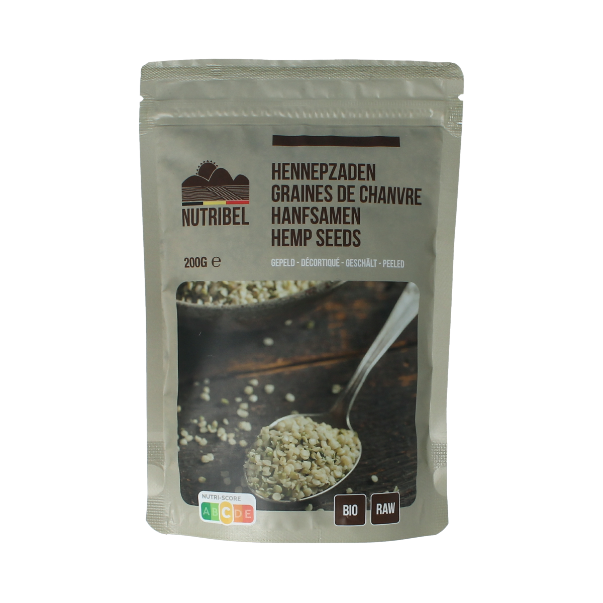 Nutribel Hennepzaad gepeld raw bio 200.00 Gram