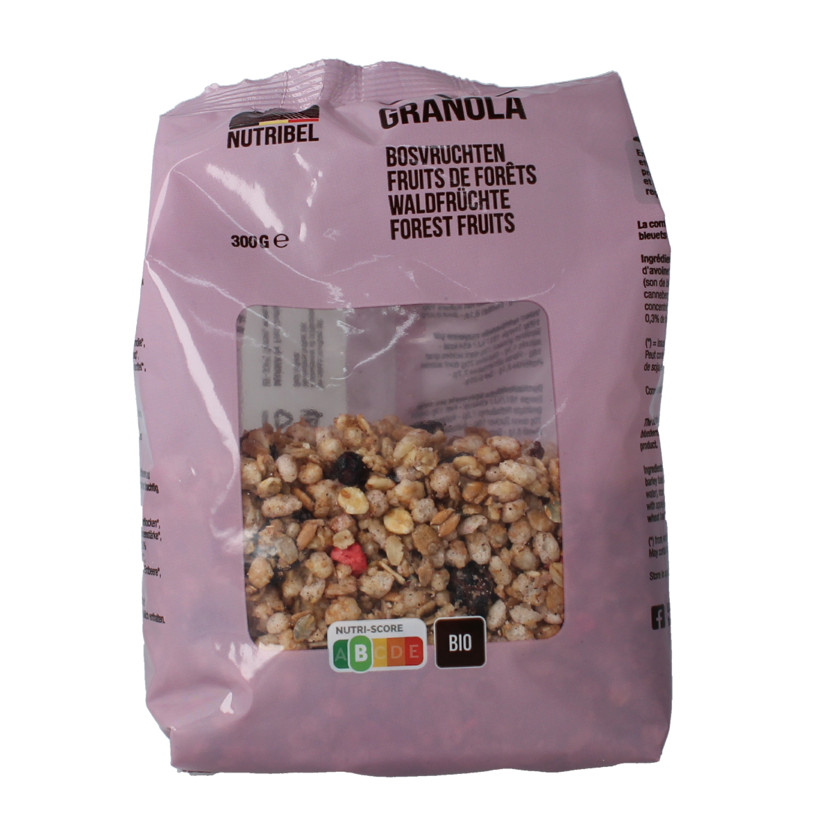 Nutribel Granola bosvruchten bio 300.00 Gram