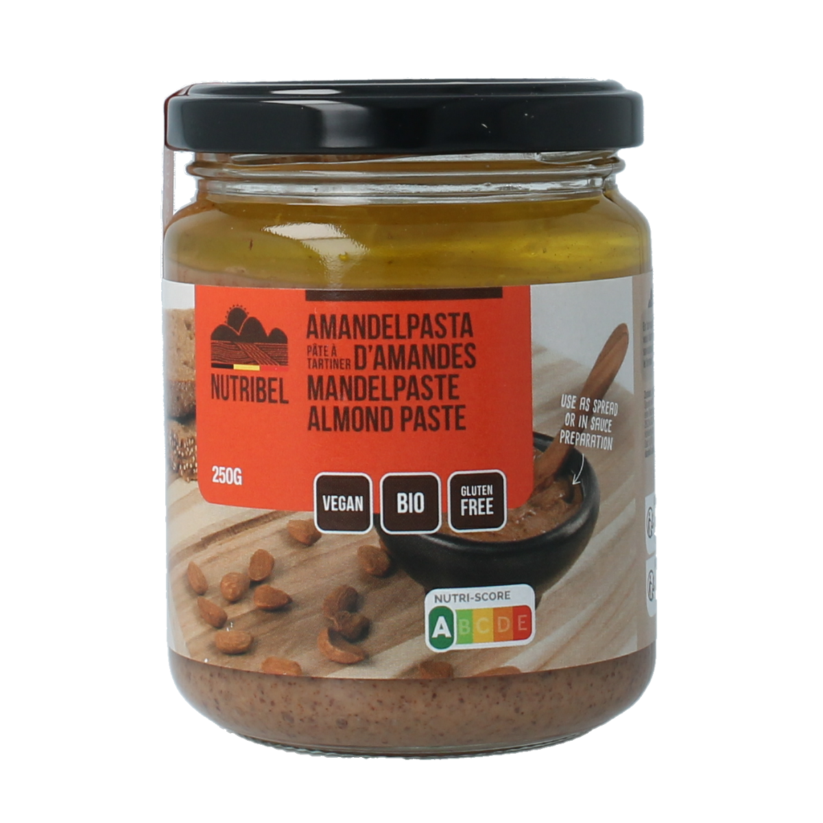 Nutribel Amandelpasta bio 250.00 Gram