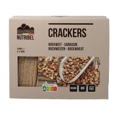 Nutribel Crackers boekweit bio 150.00 Gram
