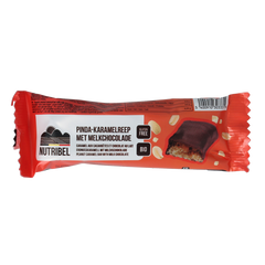 Nutribel Pinda karamel reep melkchocolade bio 40.00 Gram