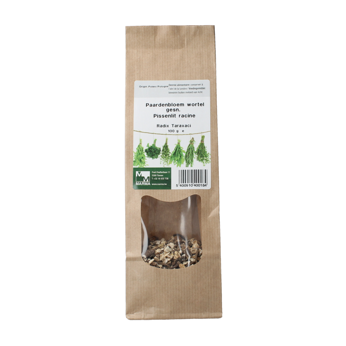 Marma Paardenbloem wortel gesneden 100.00 Gram
