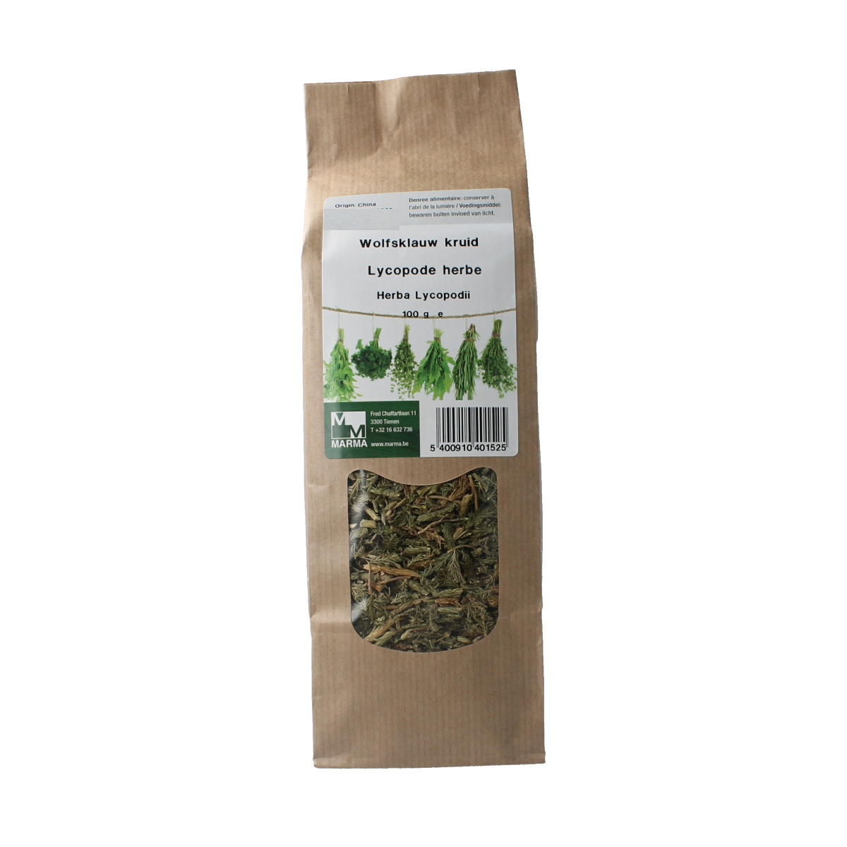 Marma Wolfklauw kruid 100.00 Gram