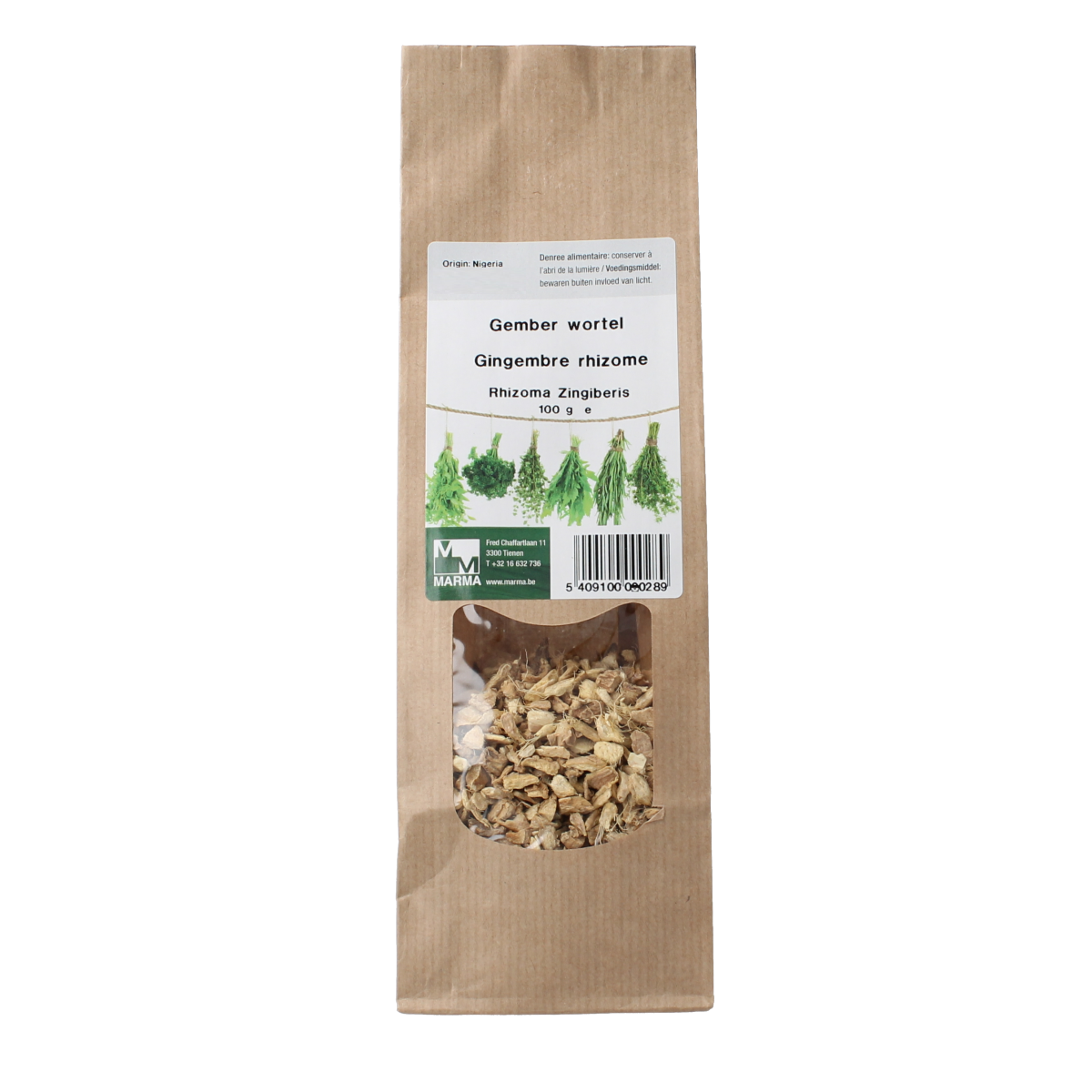 Marma Gember wortel 100.00 Gram