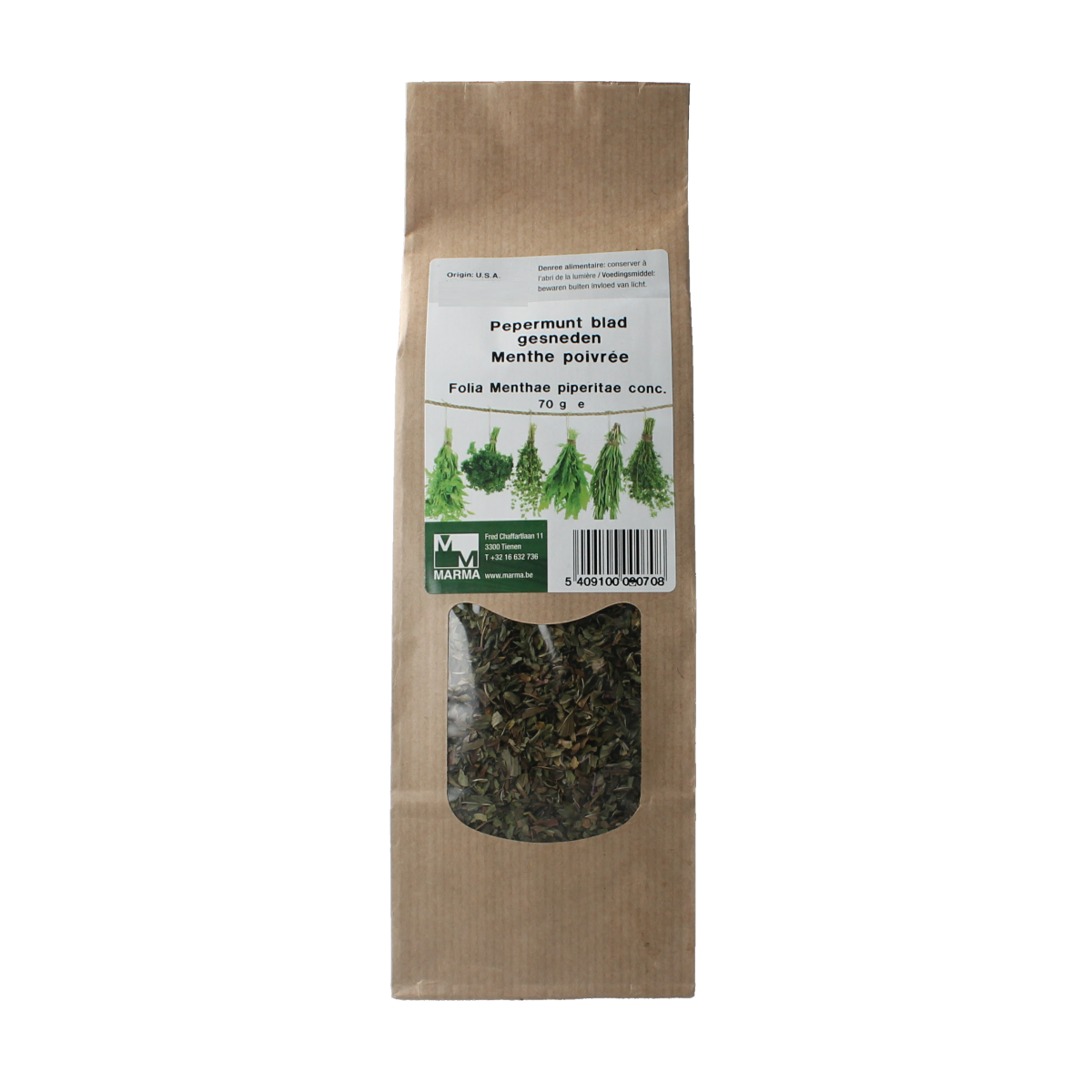 Marma Pepermuntblad gesneden 70.00 Gram