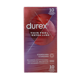 Durex Thin feel extra lube 10 Stuks