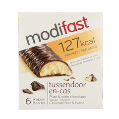 Modifast Proteine shape bar dark and white chocolate 6x31g 1 Stuks