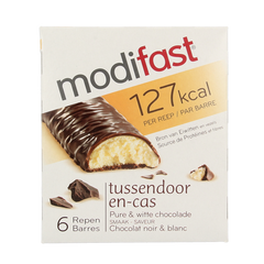 Modifast Proteine shape bar dark and white chocolate 6x31g 1.00 Stuks