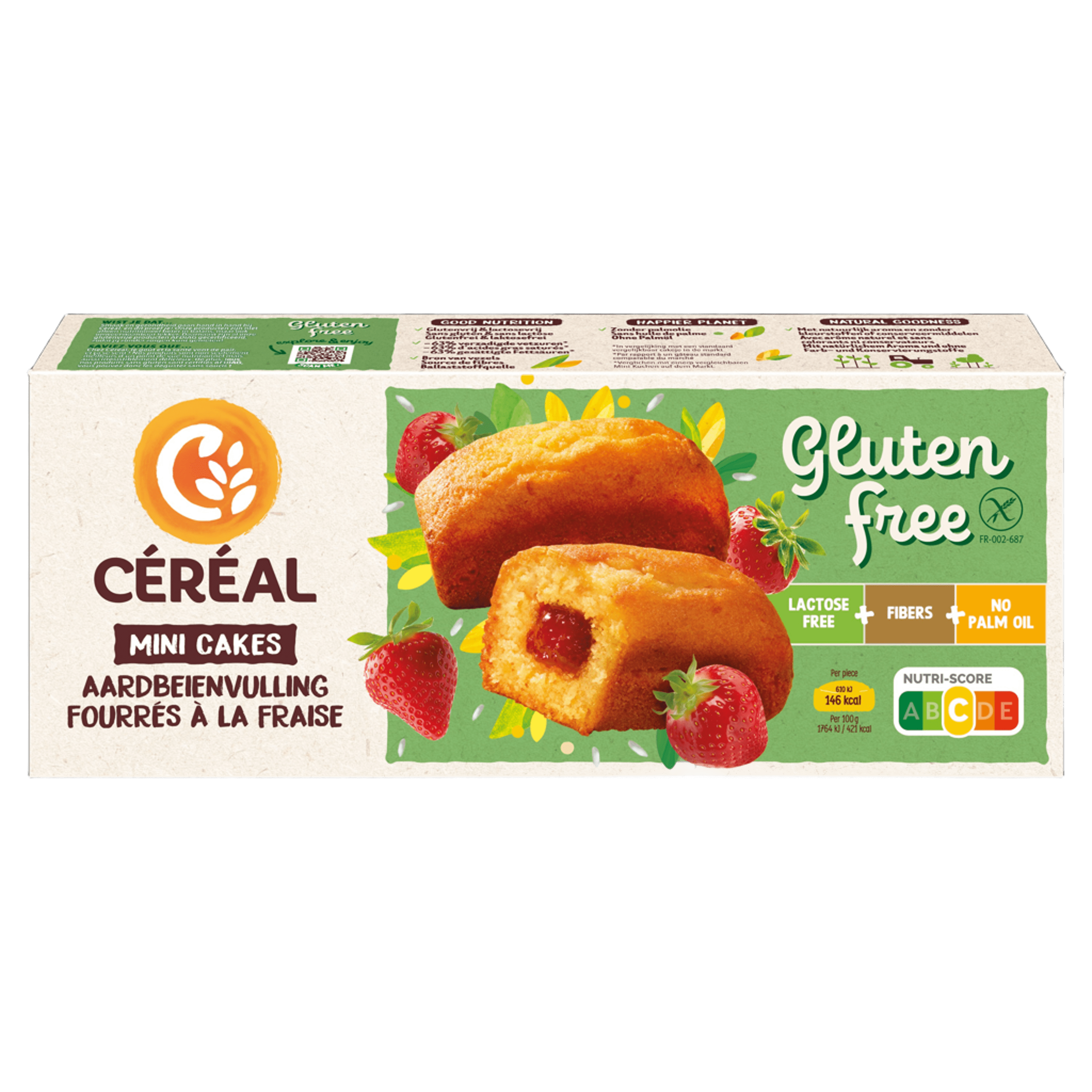 Cereal Aardbei cakeje glutenvrij 210.00 Gram