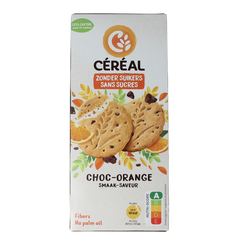 Cereal Zandkoekjes choc-orange zonder suikers 132 Gram