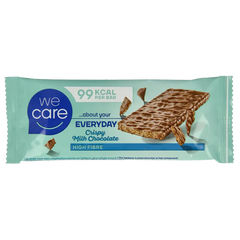 WeCare Reep crispy melkchocolade 20 Gram