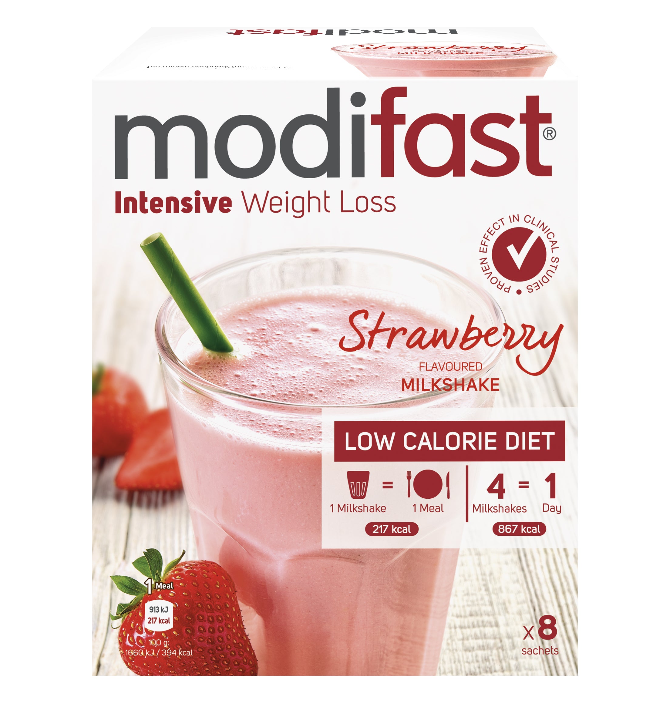Modifast Intensive milkshake strawberry 440.00 Gram