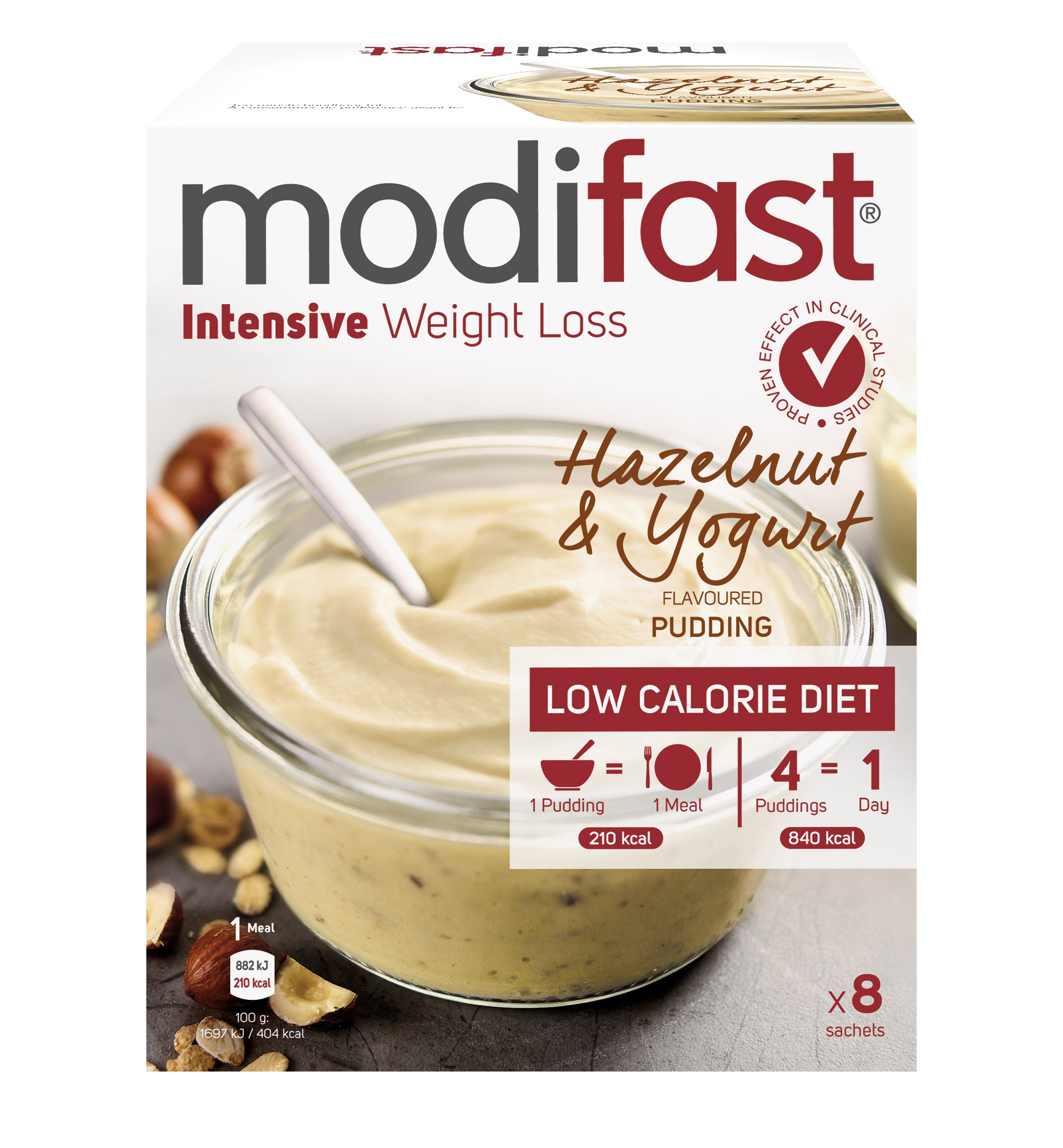 Modifast Intensive pudding yogurt hazelnut 440 Gram