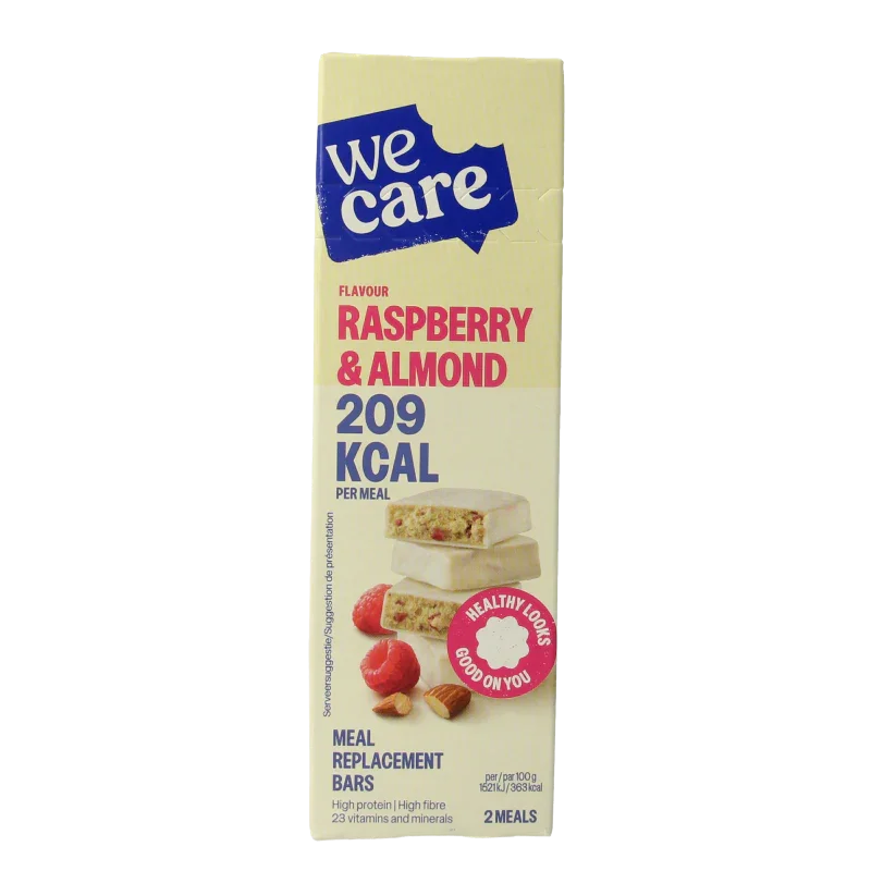 WeCare Meal replacement bars raspberry & almond 116 Gram