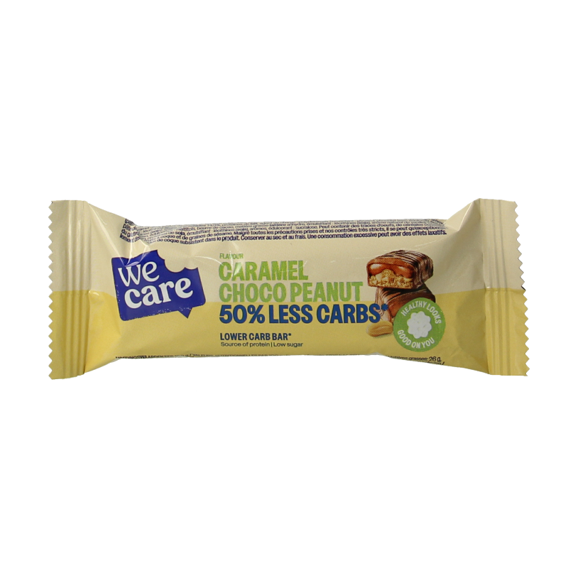 WeCare Lower carb bar caramel choco peanut 35 Gram