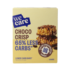 WeCare Lower kcal/carb bars choco crisp 150 Gram