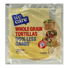 WeCare Lower kcal/carb whole grain tortillas 160.00 Gram