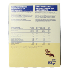 WeCare Lower kcal/carb bars crunchy dark choco 102.00 Gram