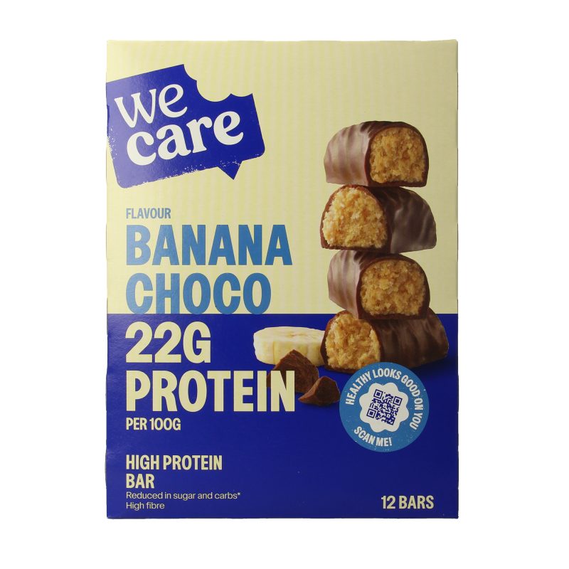 WeCare High protein bars banana choco 372 Gram