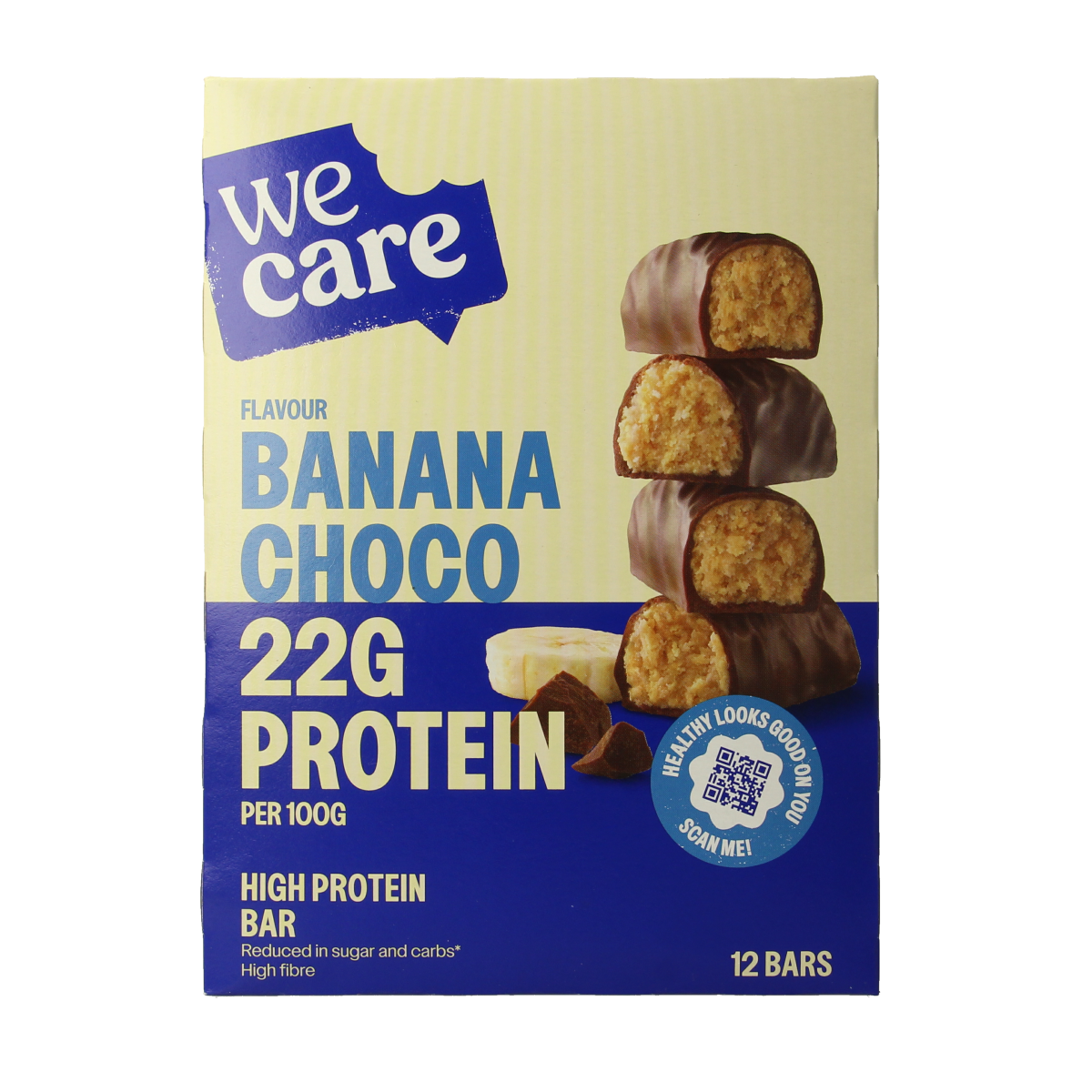 WeCare High protein bars banana choco 372.00 Gram