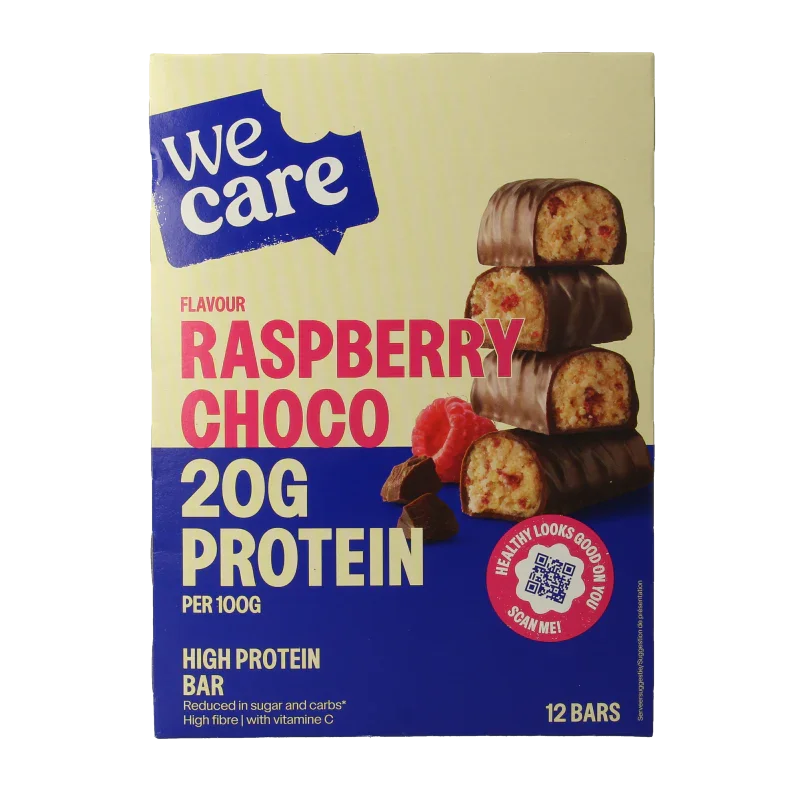 WeCare High protein bars raspberry choco 372 Gram