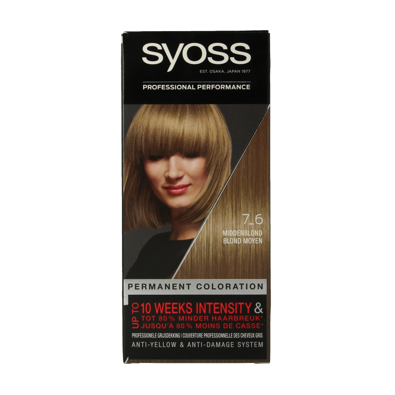Syoss Color baseline 7-6 middenblond haarverf 1 Set