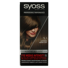 Syoss Color baseline 5-1 lichtbruin haarverf 1 Set