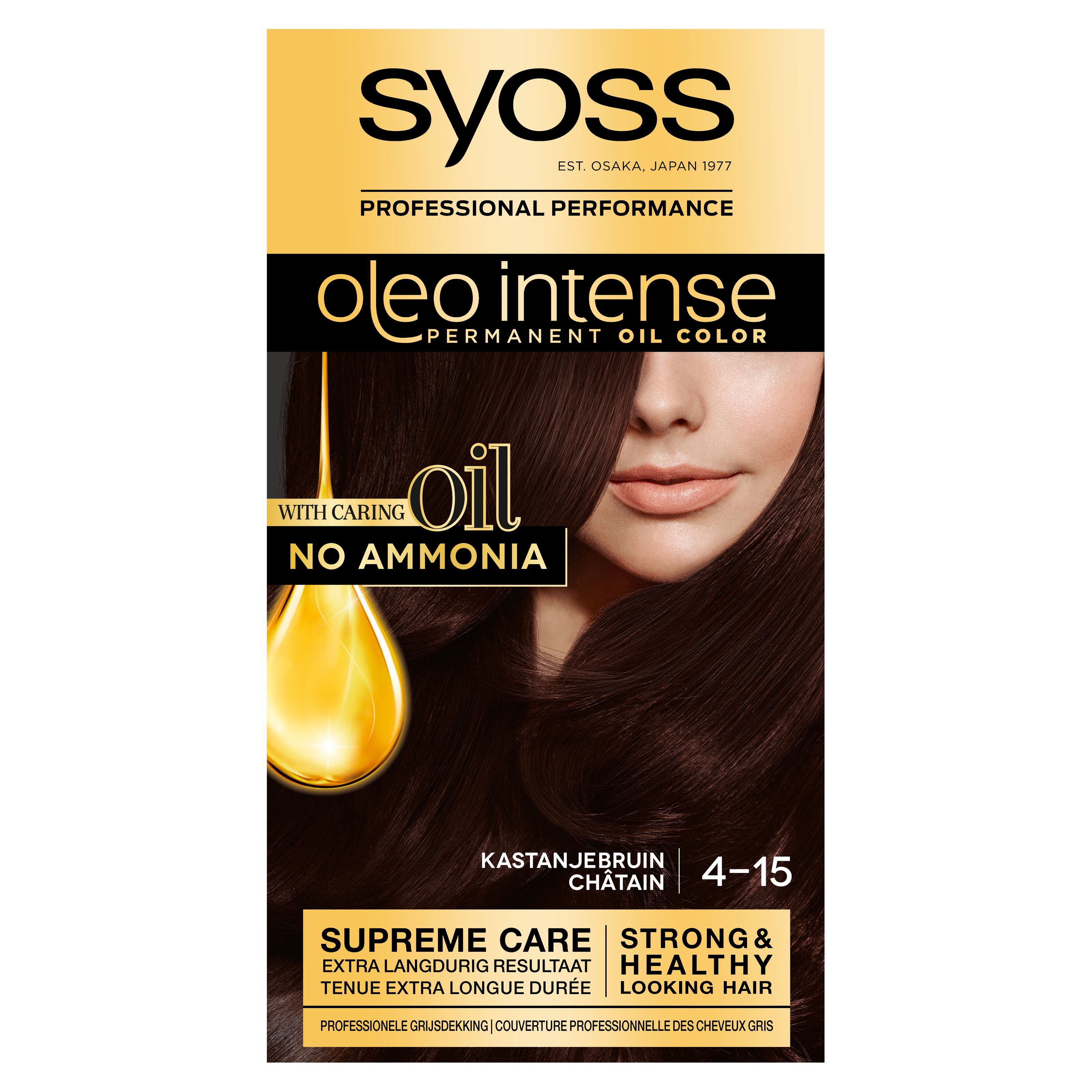 Syoss Color Oleo Intense 4-15 kastanjebruin haarverf 1.00 Set