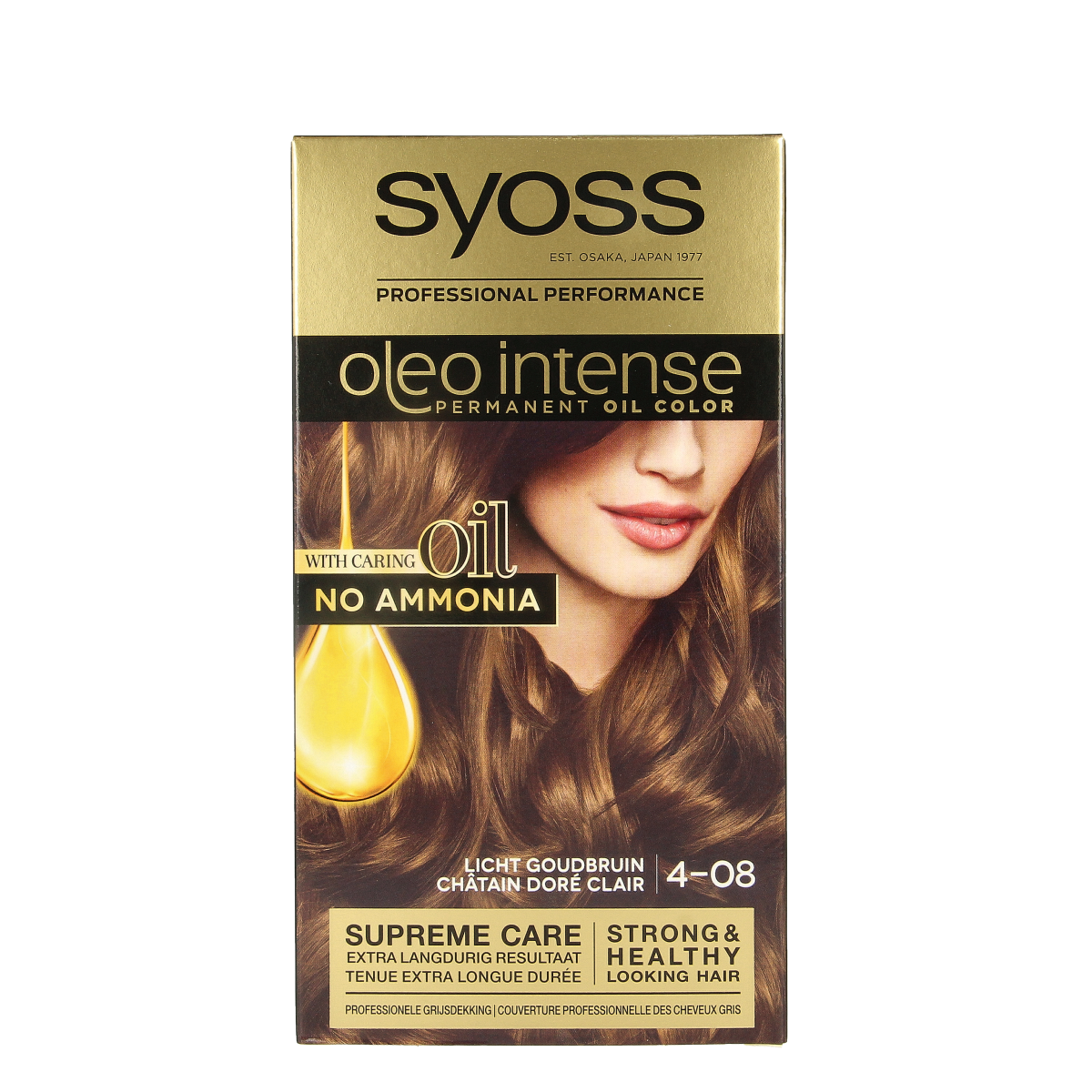 Syoss Color Oleo Intense 4-08 licht goudbruin haarverf 1.00 Set