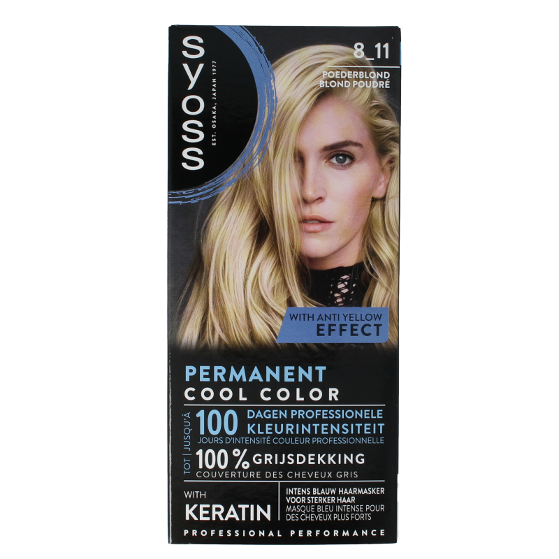 Syoss Permanent cool color 8-11 poederblond 1 Set