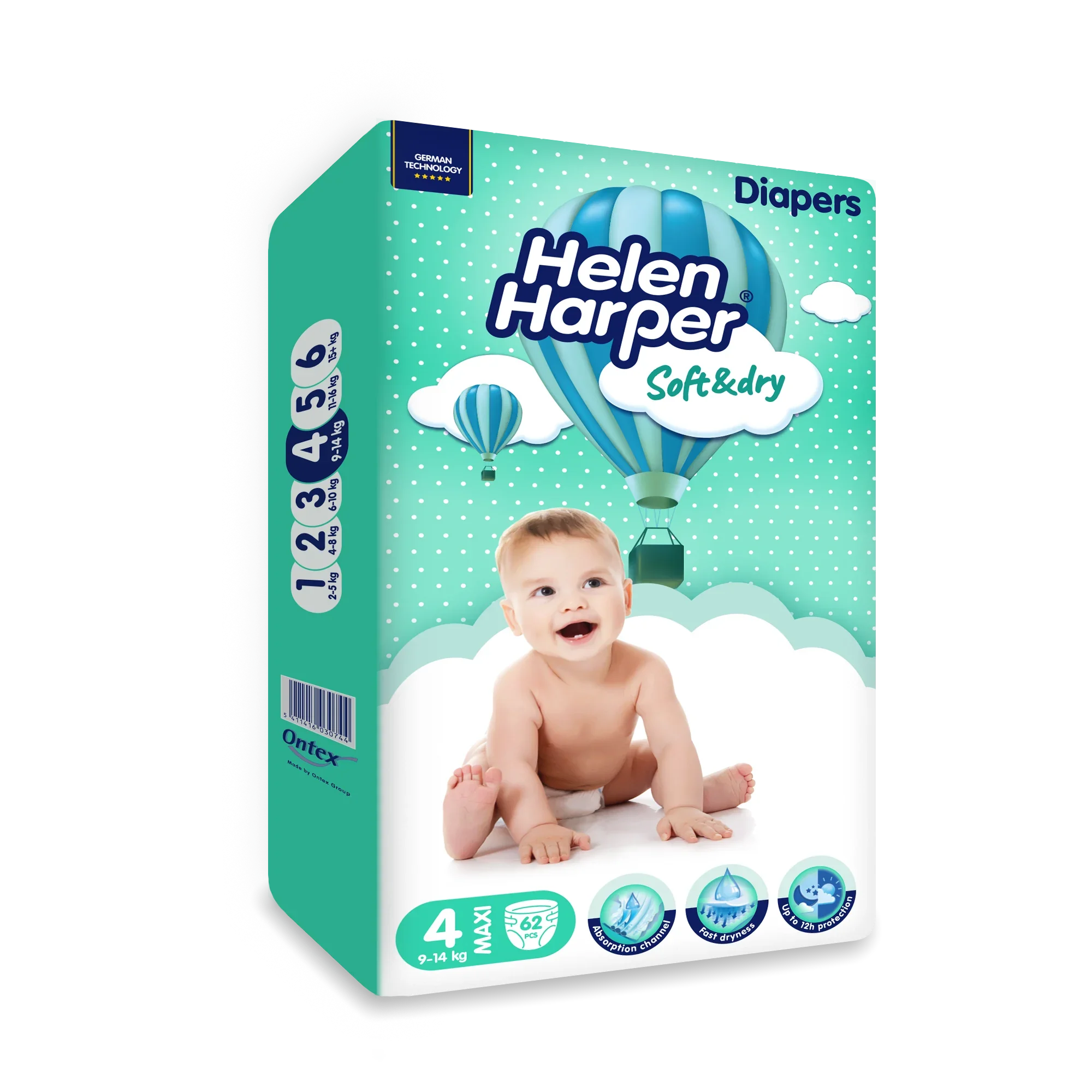 Helen Harper Babyluiers maxi 62 Stuks