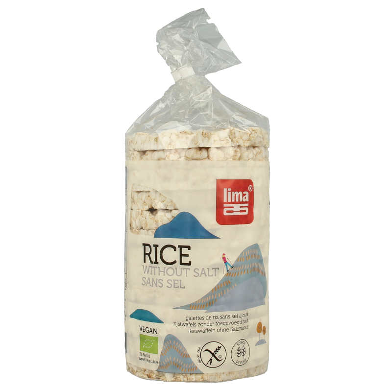 Lima Rijstwafels zonder toegevoegd zout bio 100 Gram
