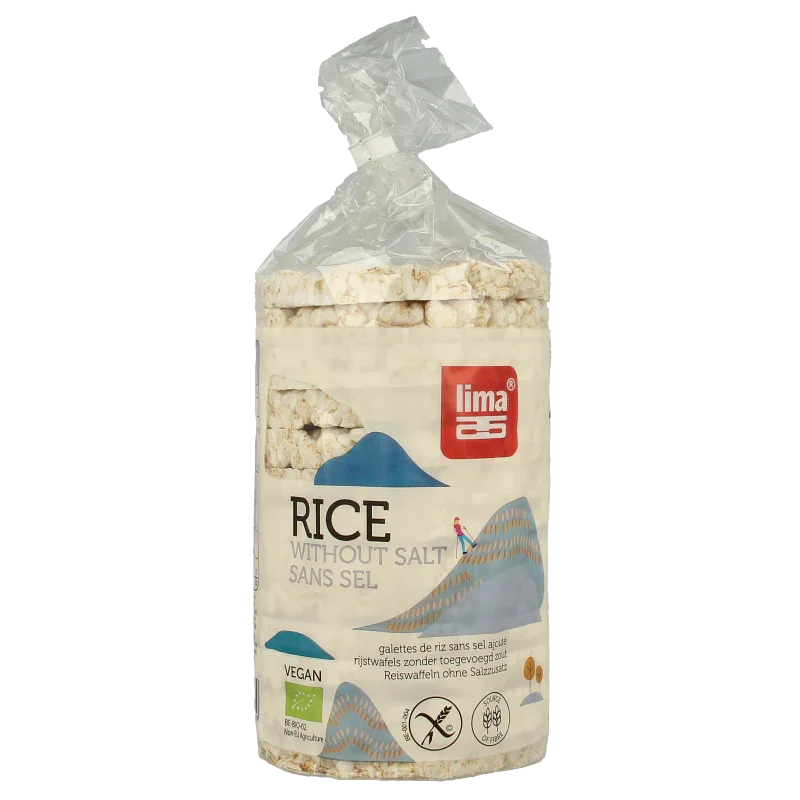 Lima Rijstwafels zonder toegevoegd zout bio 100 Gram