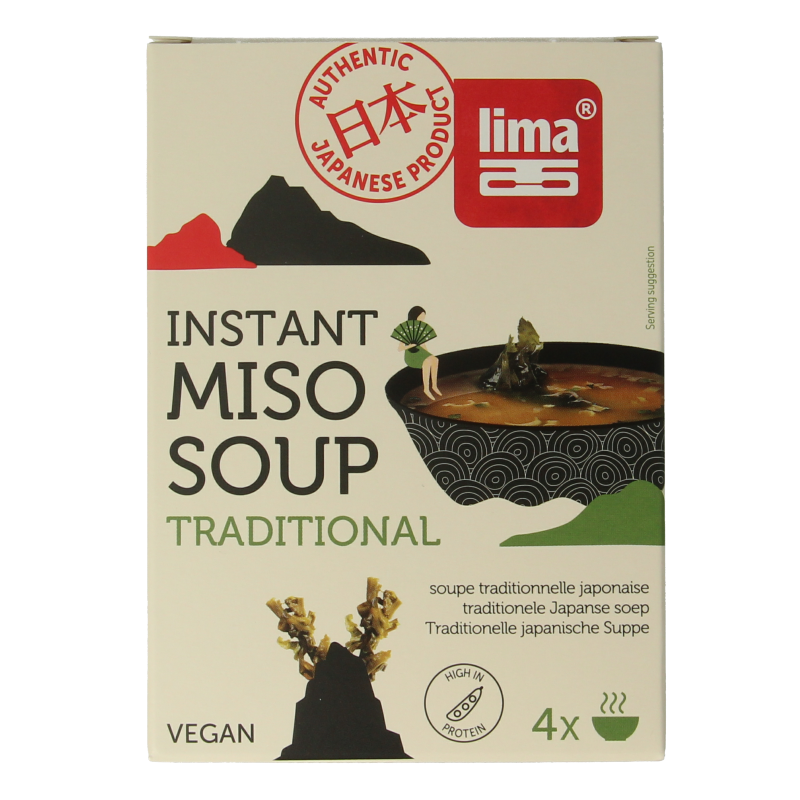 Lima Instant miso soep 4 x 10 gram 40 Gram