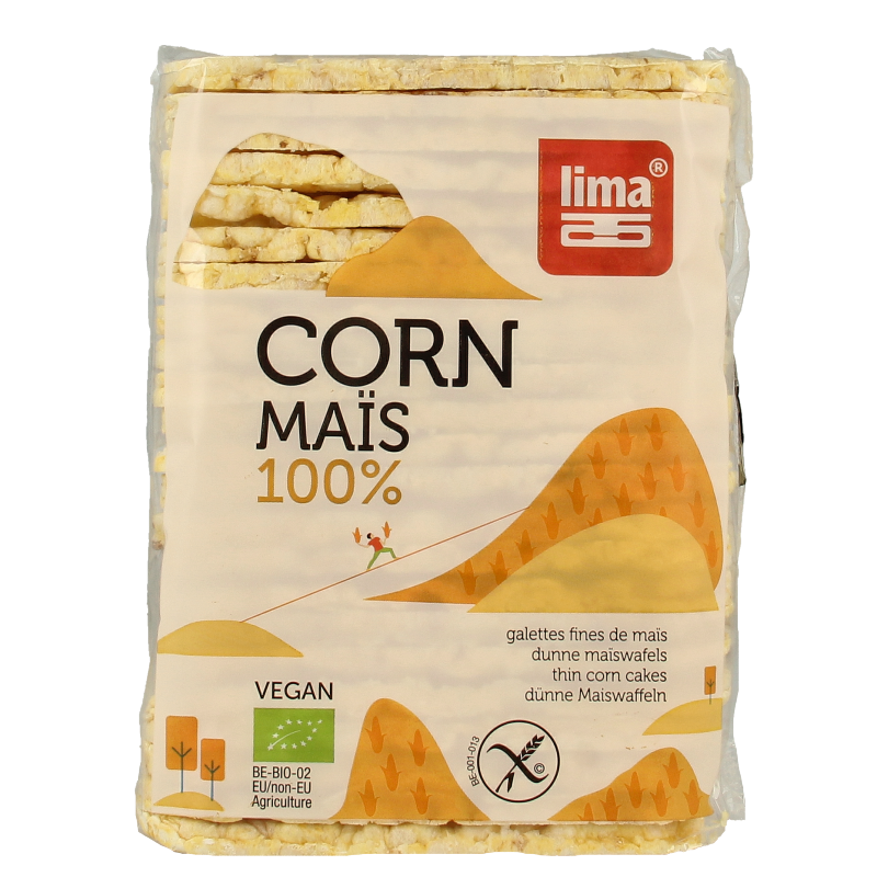 Lima Maiswafels dun rechthoek bio 140 Gram