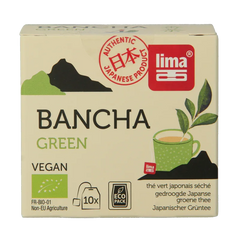 Lima Green bancha thee builtjes bio 10 Zakjes