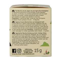 Lima Green bancha thee builtjes bio 10.00 Zakjes