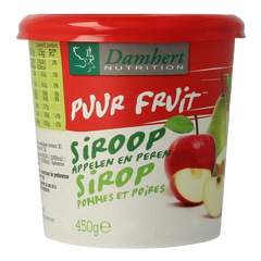 Damhert Puur fruit siroop appelen en peren 450 Gram