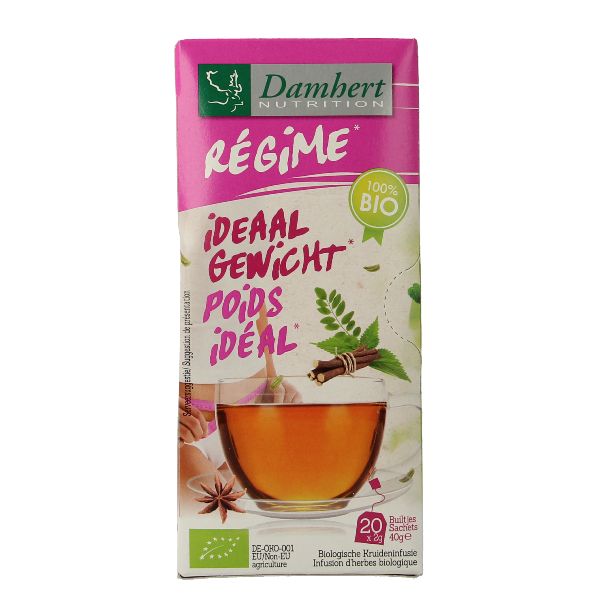 Damhert Tea time ideaal gewicht thee bio 20.00 Zakjes