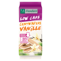 Damhert Centwafers vanille low carb 150 Gram