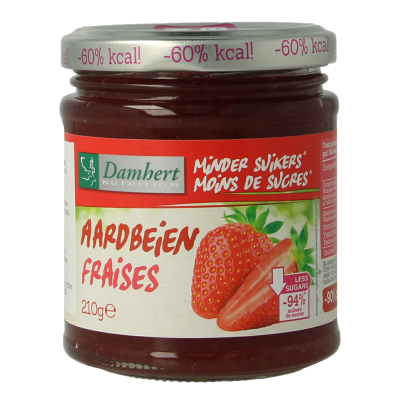 Damhert Confituur aardbei low carb 210 Gram