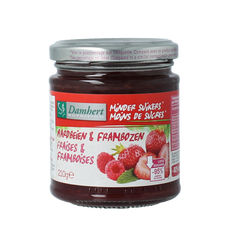 Damhert Confituur aardbei/framboos low carb 210.00 Gram