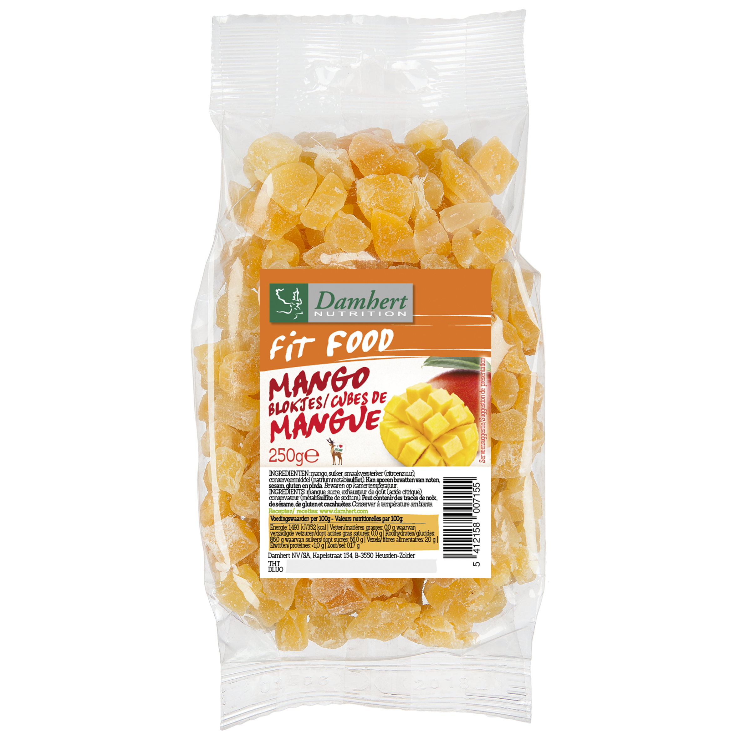Damhert Fit food mango 250 Gram