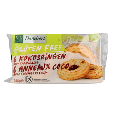 Damhert Kokosringen fruitvulling glutenvrij 240 Gram