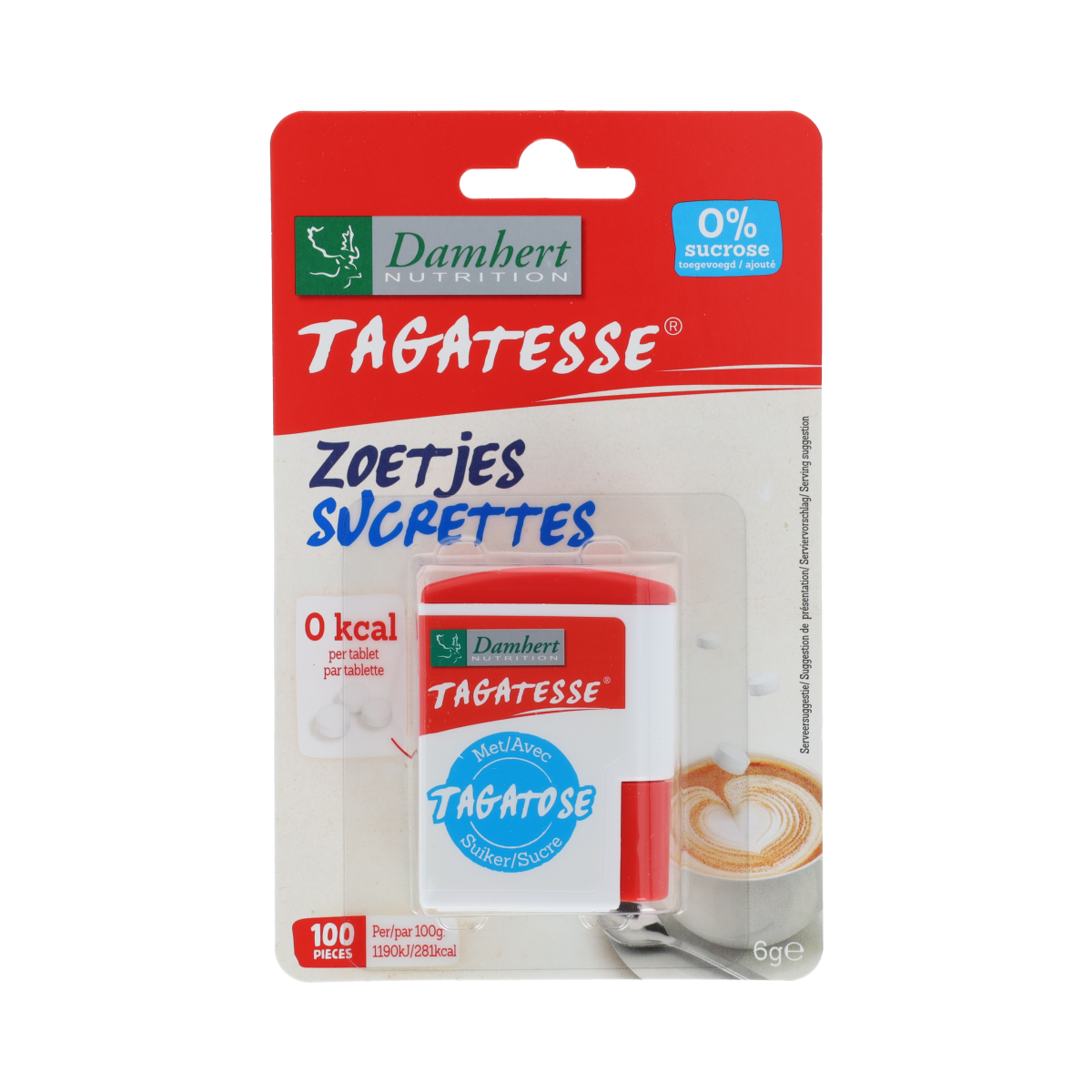 Damhert Tagatesse dispenser bio 100.00 Stuks