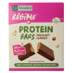Damhert Afslank proteinereep chocolade hazelnoot 240.00 Gram